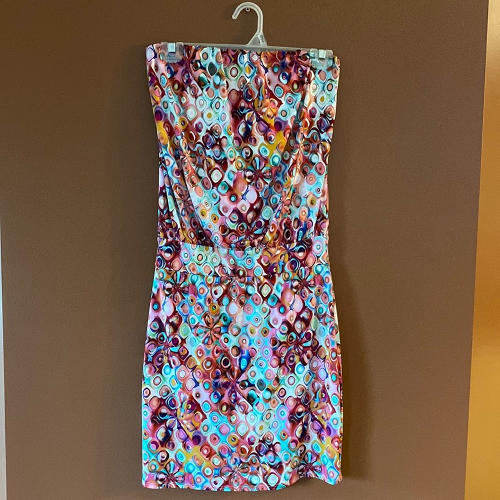 S-twelve designer dress made in the USA. Sleeveless in size small.